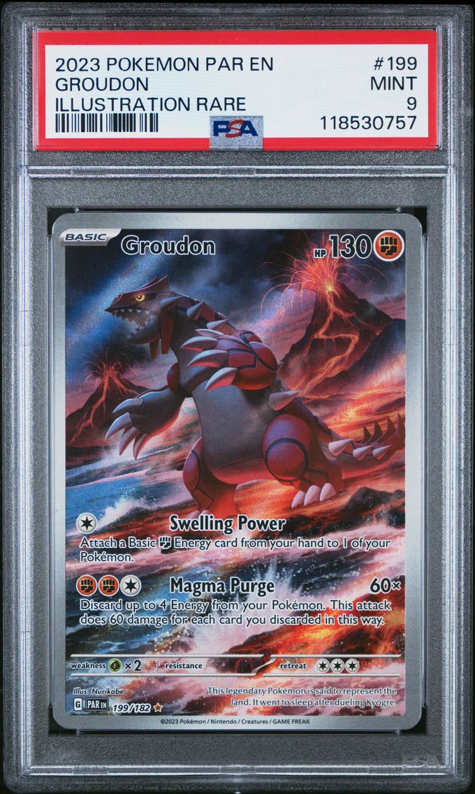 2023 #199 Groudon PSA 9 Par EN-P