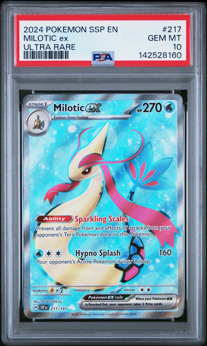 2024 #217 Milotic EX PSA 10 Ssp EN-Surging Sparks