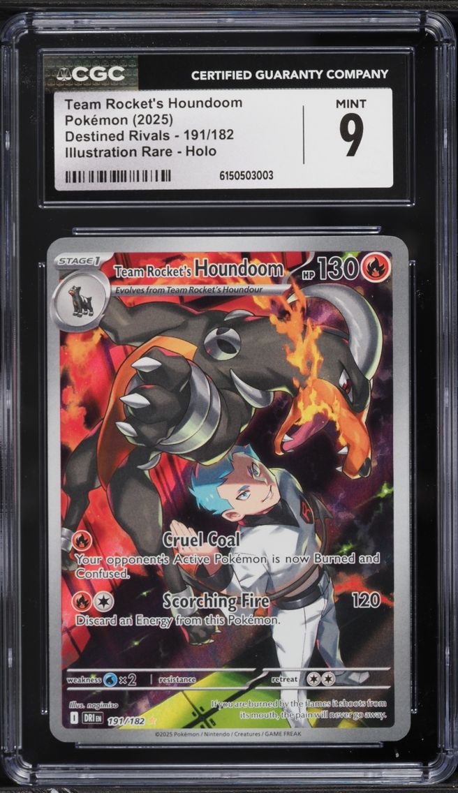 2025 Pokemon Scarlet & Violet Destined Rivals IR Team Rocket's Houndoom #191 CGC 9 MINT