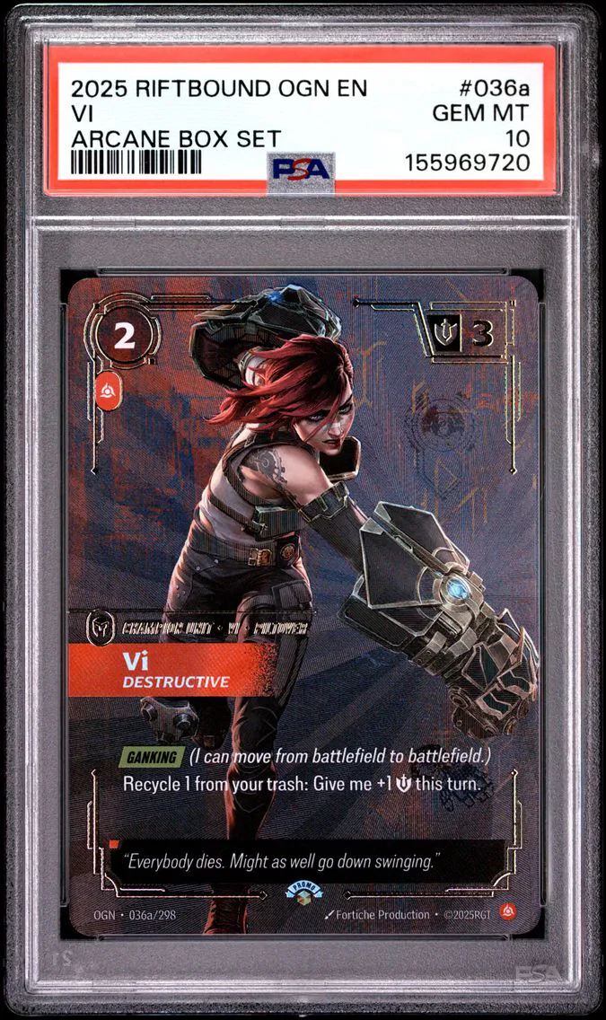 2025 #036a VI - Destructive PSA 10 Riftbound: League of Legends Ogn-Origins