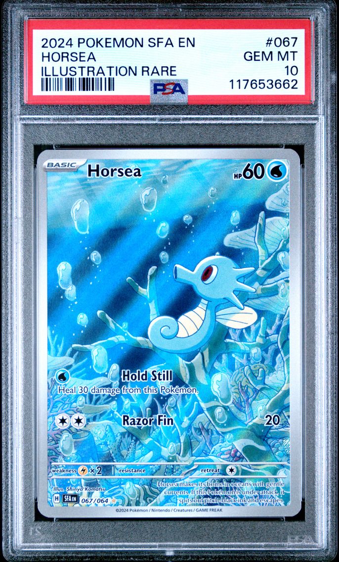 2024 #067 Horsea PSA 10 Sfa EN-Shrouded Fable Pokemon
