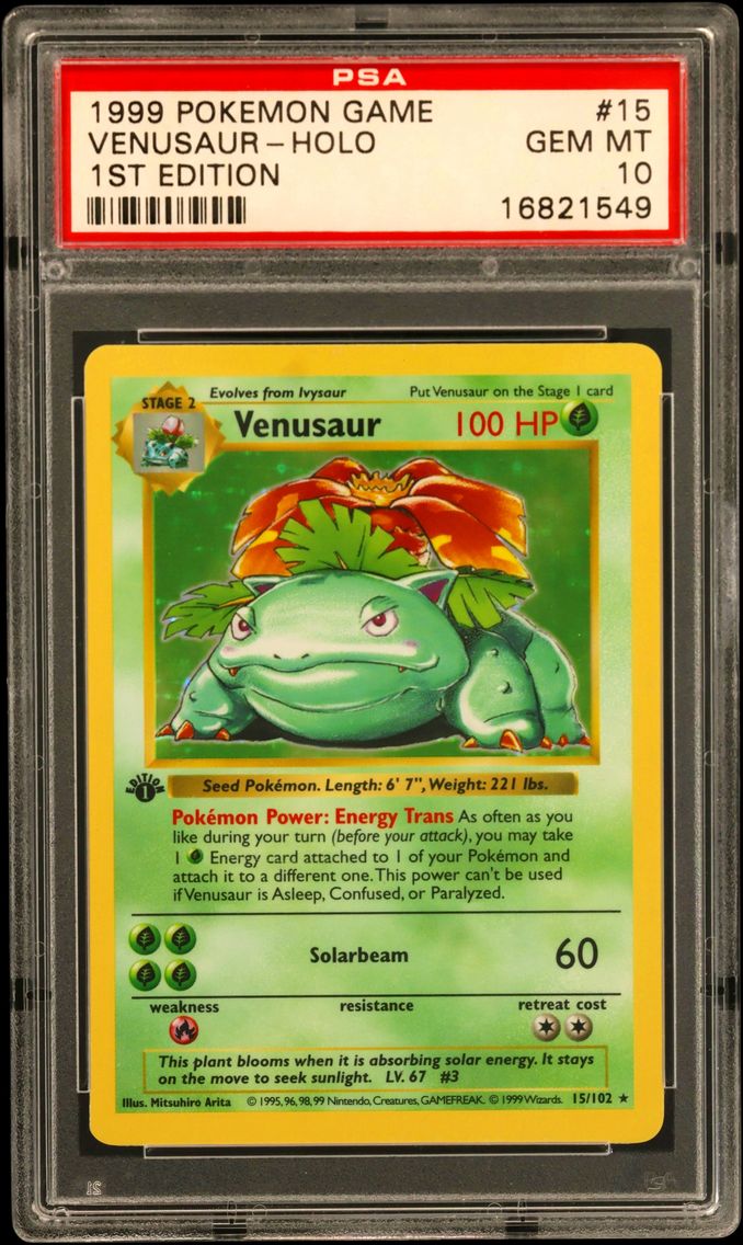 1999 #15 Venusaur-Holo 1st Editi