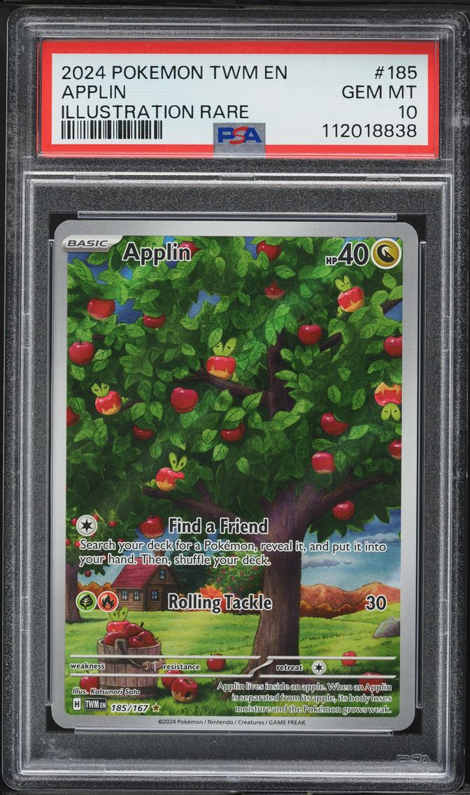 2024 #185 Applin PSA 10 Twm EN-Twilight Masquerade Pokemon