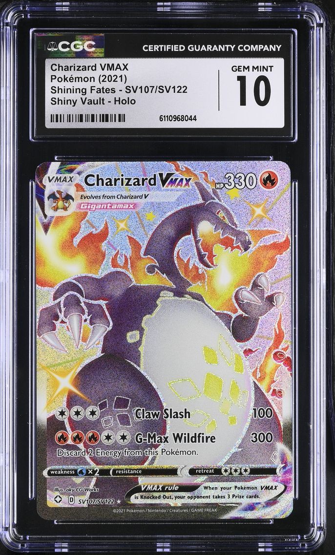2021 #SV107 Shining Fates - English Charizard VMAX Shiny Vault Holo CGC 10 Pokemon