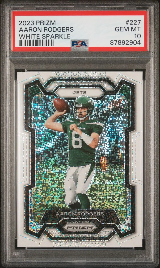 2023 #227 Aaron Rodgers PSA 10 Panini Prizm