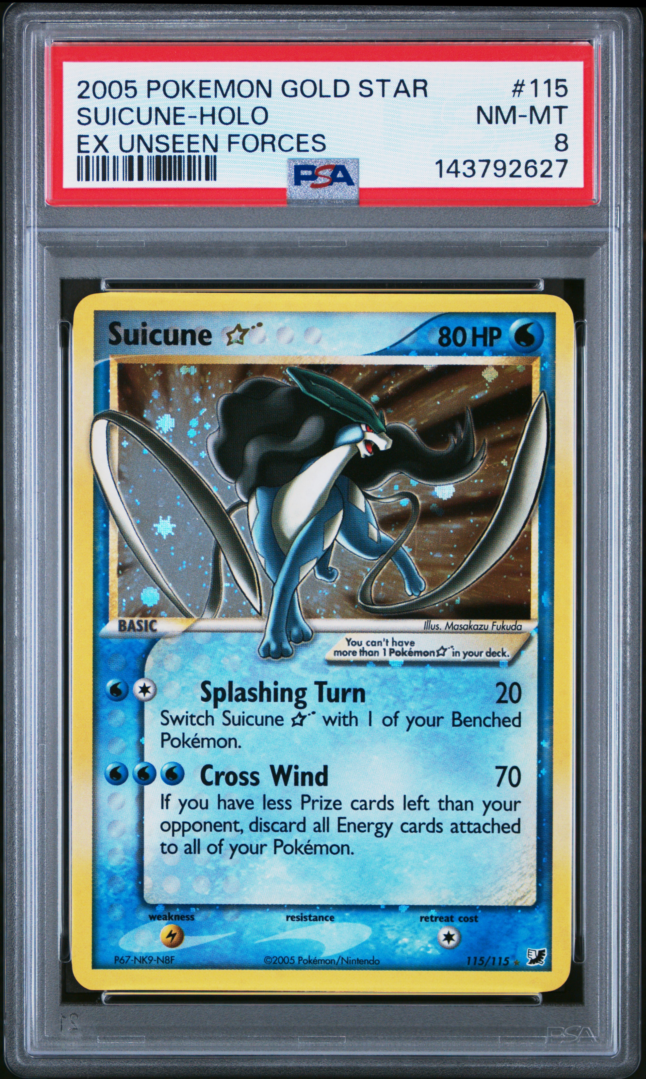 Suicune-Holo Gold Star