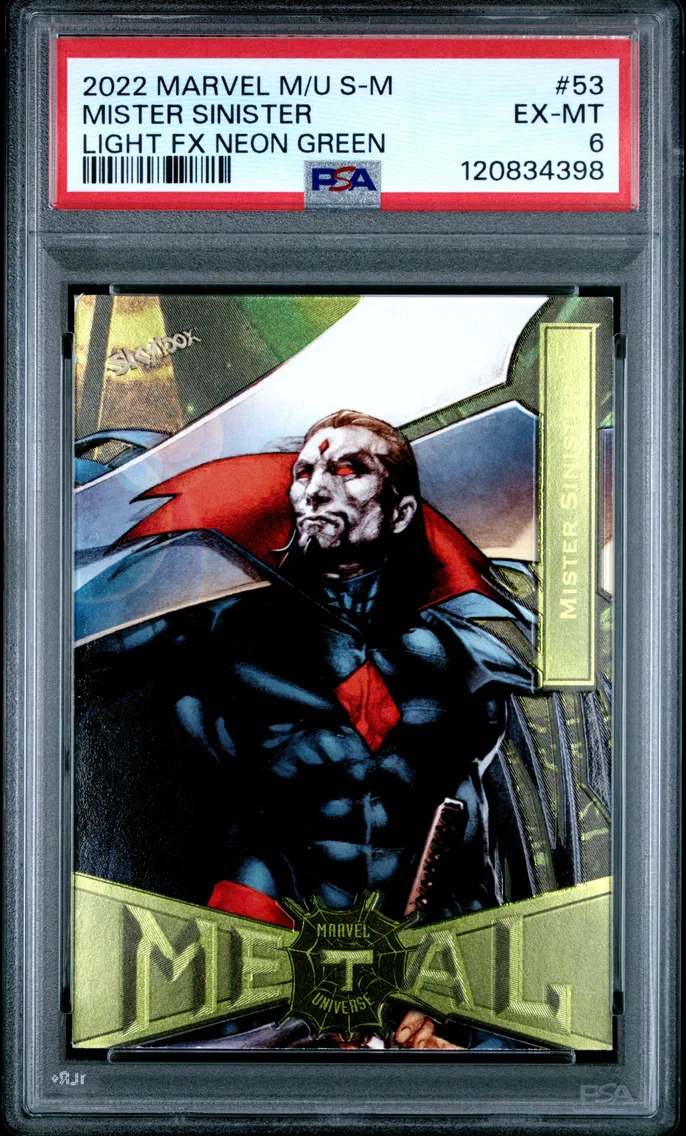 2022 #53 Mister Sinister PSA 6 Skybox Marvel Metal Universe Spider-Man