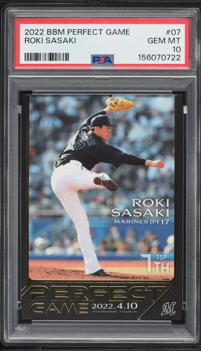 2022 #07 Roki Sasaki PSA 10 BBM Perfect Game ROOKIE