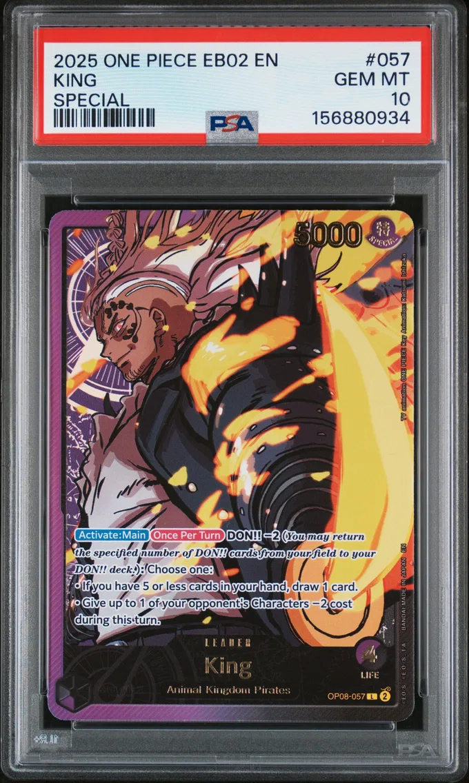 2025 #057 King PSA 10 One Piece EB02-Extra Booster -Anime 25th Collection-