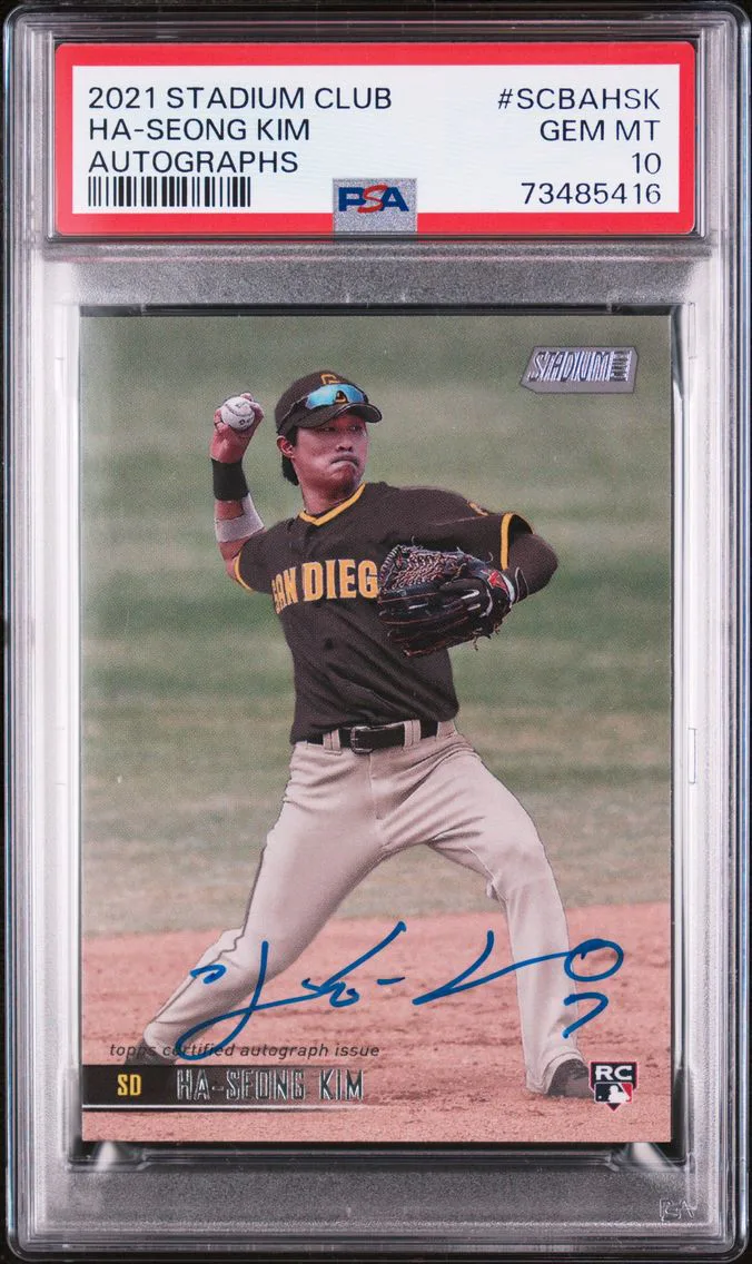 2021 #SCBAHSK HA-Seong Kim PSA 10 Base Topps Stadium Club Autographs Baseball