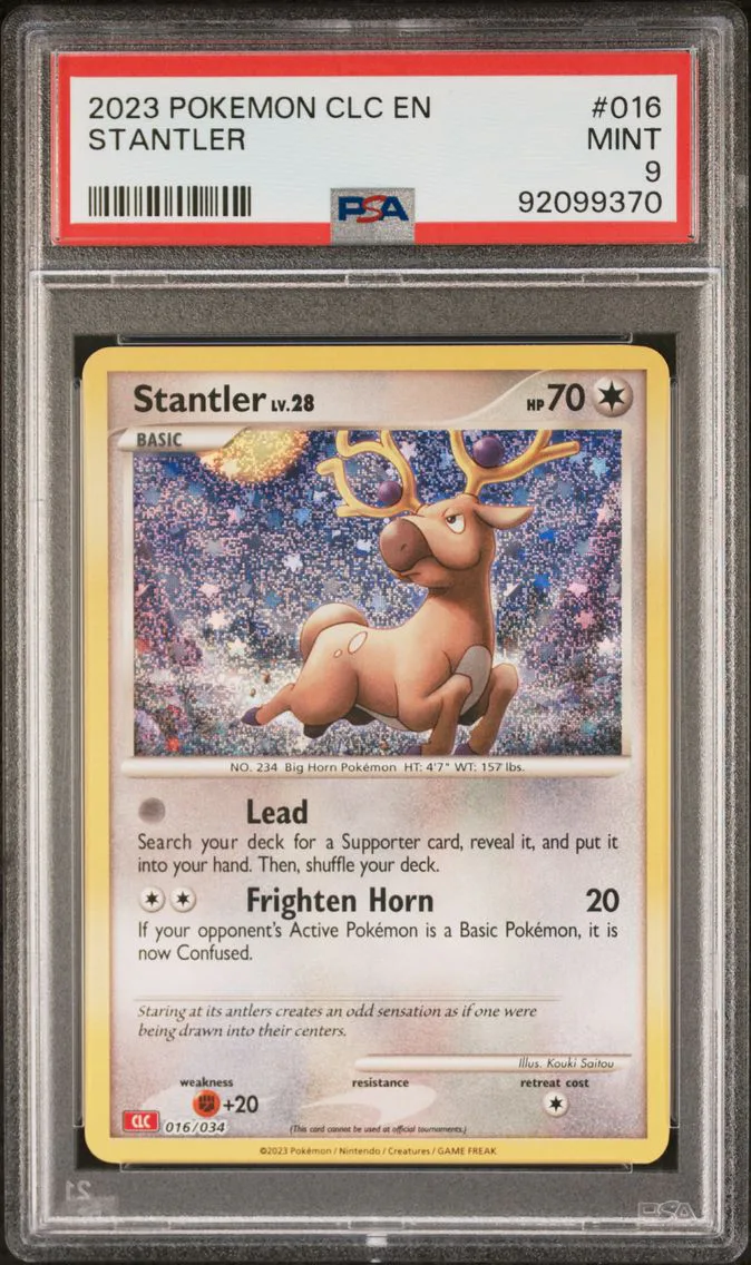2023 #016 Stantler PSA 9 Clc-Trading Card Game Classic Charizard & HO-Oh EX Deck