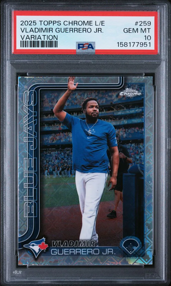 2025 #259 Vladimir Guerrero Jr. PSA 10 Topps Chrome Logofractor Edition