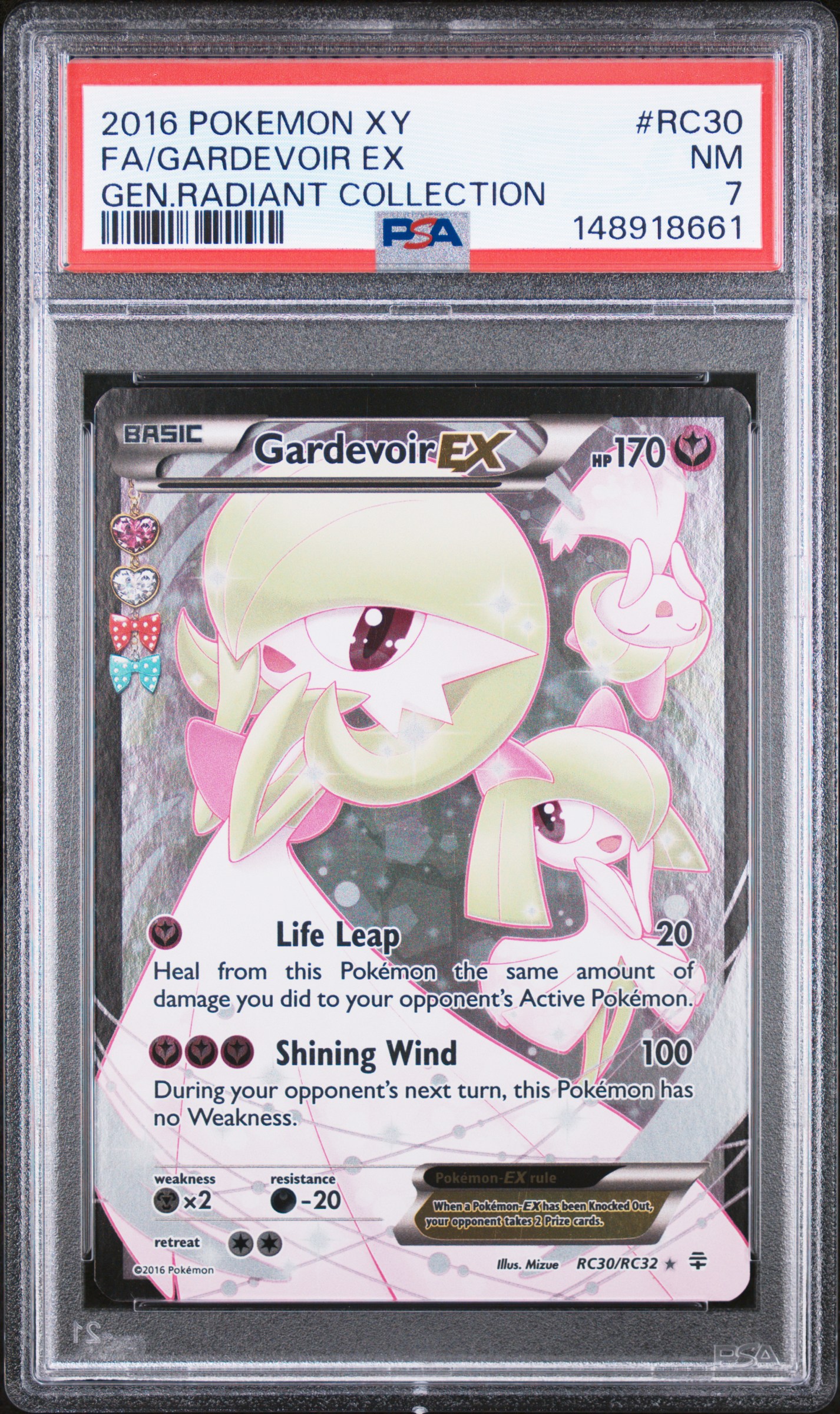 2016 #Rc30 Full Art/Gardevoir Ex PSA 7 Xy Generations Radiant Collection