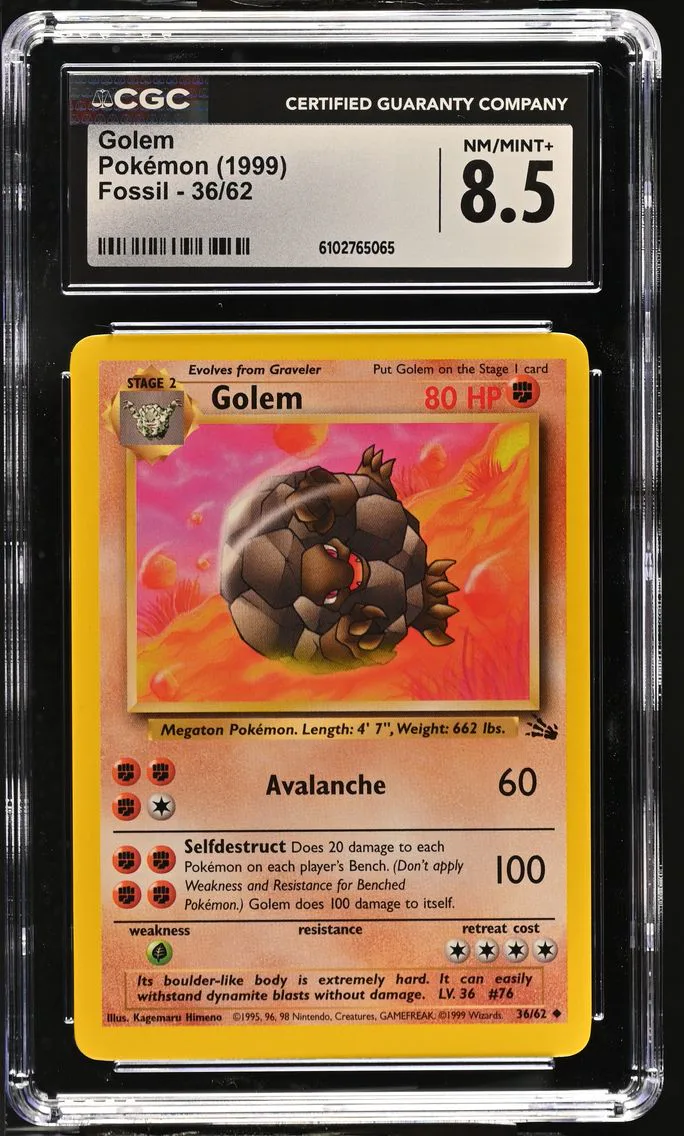 1999 #36 Golem CGC 8.5 Fossil - Unlimited - English