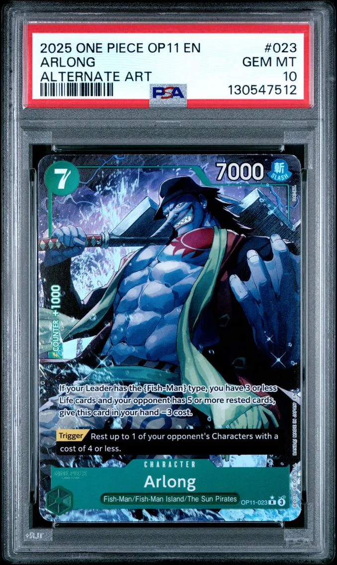 2025 #023 Arlong PSA 10 One Piece OP11-A Fist of Divine Speed
