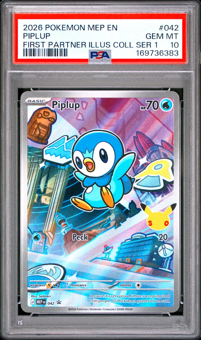 2026 #042 Piplup PSA 10 Mep EN-Me Black Star Promo