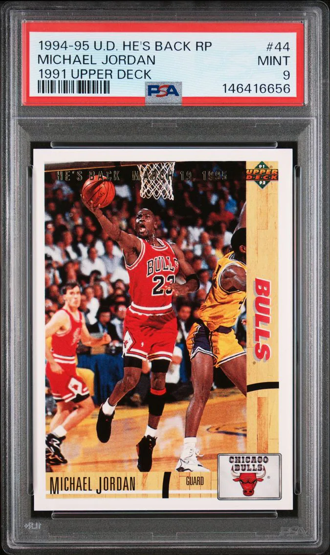 1994 #44 Michael Jordan PSA 9 Upper Deck Jordan 94-95 He's Back Reprints