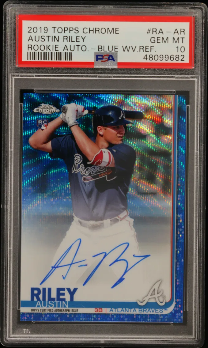 2019 #RA-AR Austin Riley PSA 10 Topps Chrome Rookie Autographs
