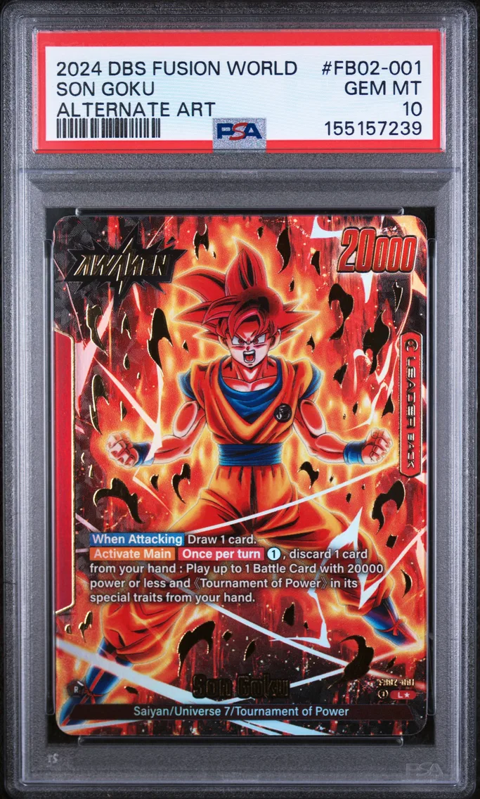 2024 #FB02-001 Son Goku PSA 10 Dragon Ball Super Card Game Fusion World Blazing Aura