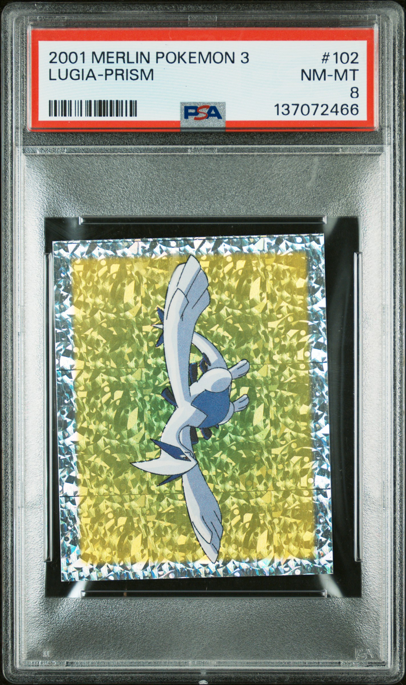 2001 #102 Lugia-Prism PSA 8 Merlin 3