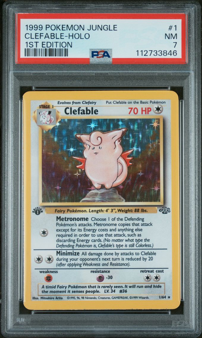 1999 #1 Clefable-Holo 1st Edition PSA 7 Jungle Pokemon