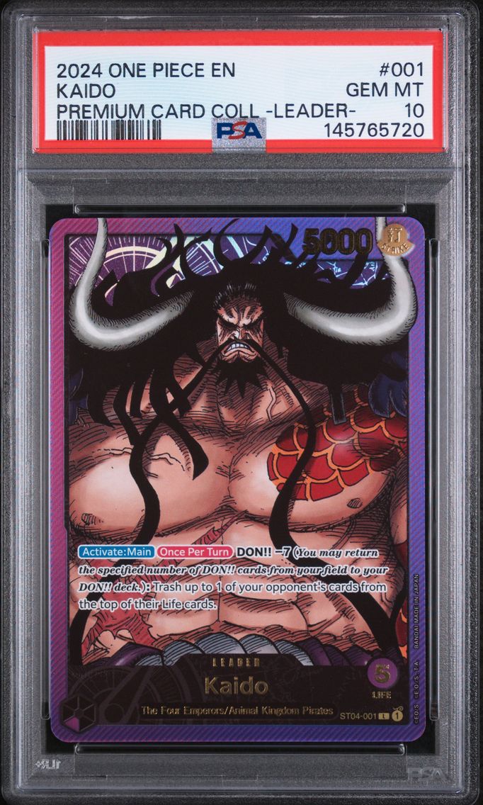 2024 #001 Kaido PSA 10 One Piece Premium Card Collection -Leader Collection-