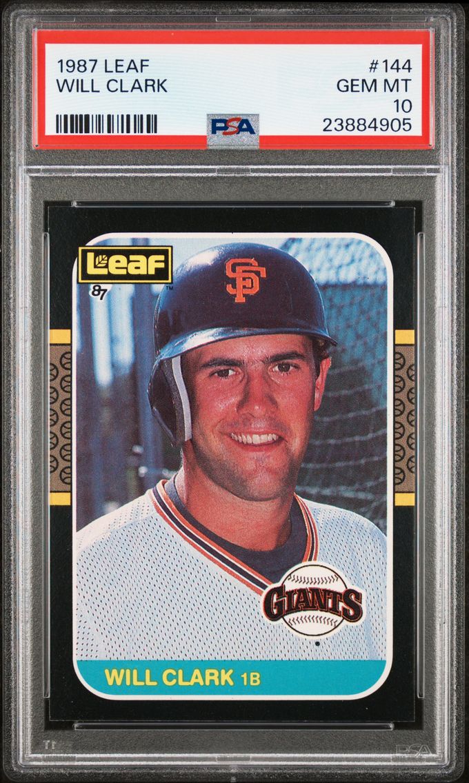 1987 #144 Will Clark PSA 10 Leaf