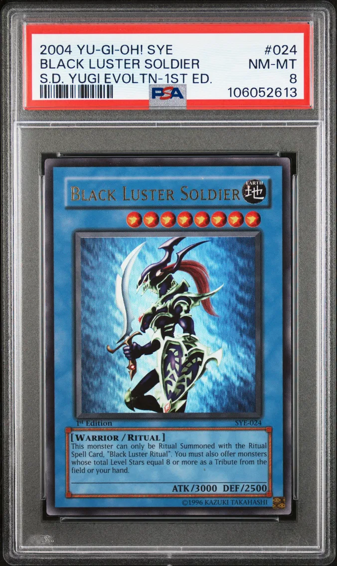 2004 #024 Black Luster Soldier 1st Edition PSA 8 Sye YU-GI-Oh! Starter Deck Yugi Evolution