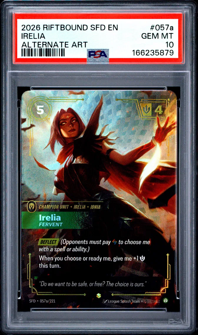 2026 #057a Irelia - Fervent PSA 10 Riftbound: League of Legends Sfd-Spiritforged