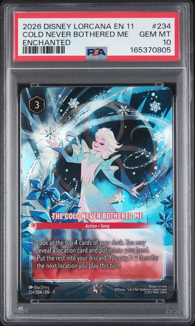 2026 #234 The Cold Never Bothered Me PSA 10 Disney Lorcana EN 11-Winterspell