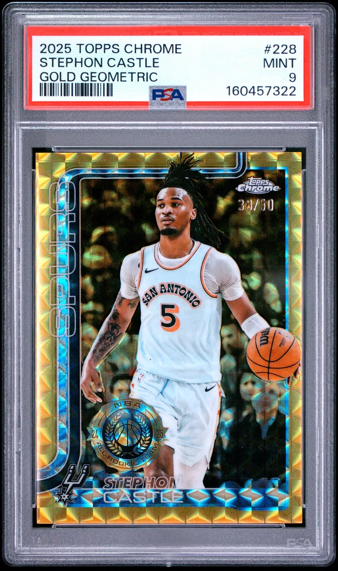 2025 #228 Stephon Castle PSA 9 Topps Chrome