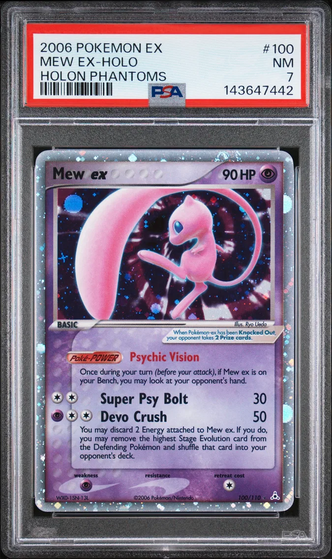 2006 #100 Mew EX-Holo PSA 7 EX Holon Phantoms
