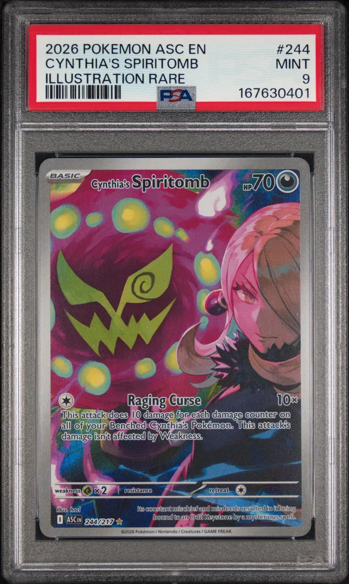 2026 #244 Cynthia's Spiritomb PSA 9 Asc EN-Ascended Heroes