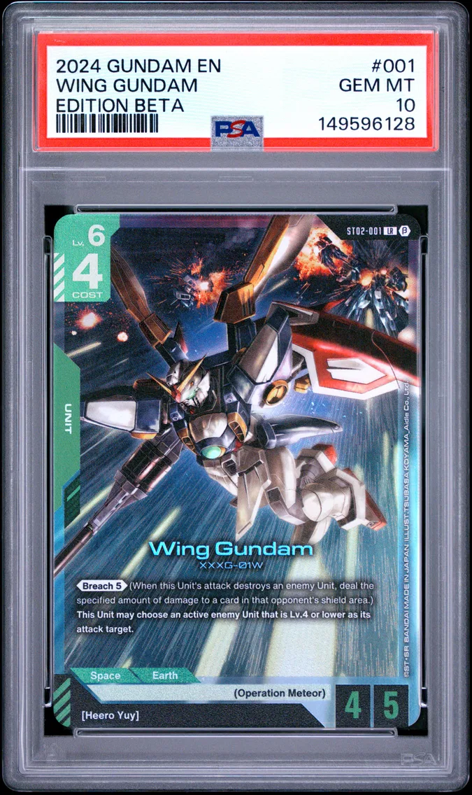 2024 #001 Wing Gundam PSA 10 Gundam Edition Beta