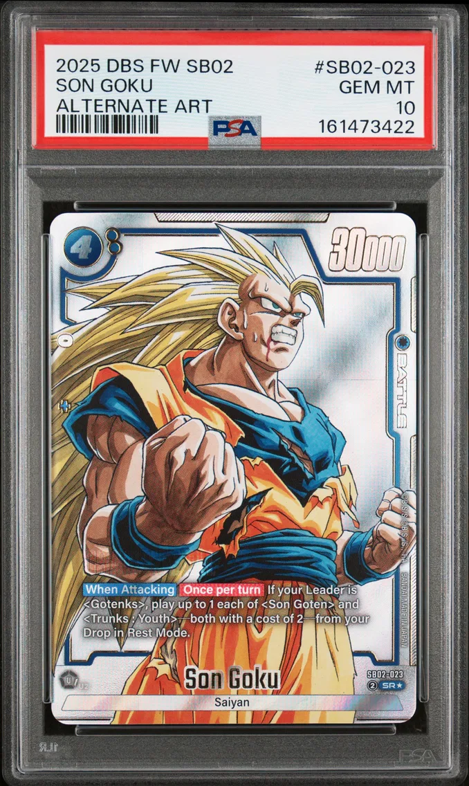 2025 #SB02-023 Son Goku PSA 10 Dragon Ball Super Card Game Fusion World Manga Booster 02