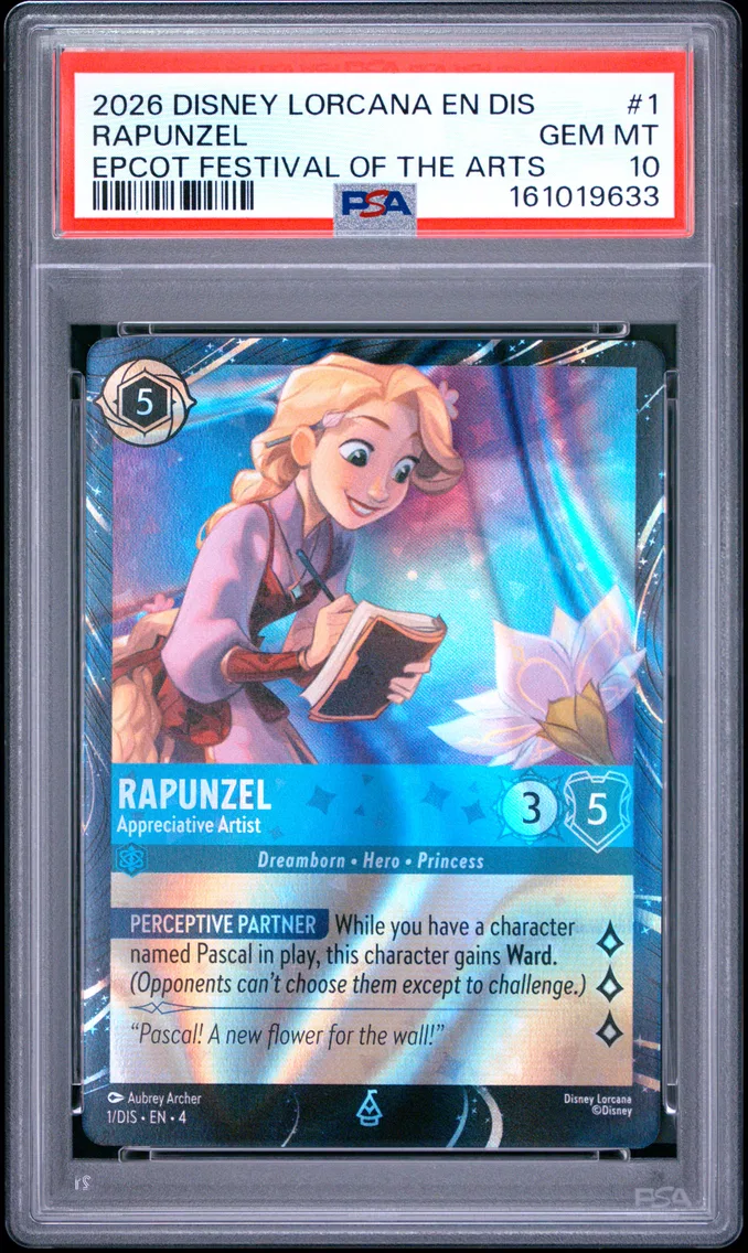 2026 #1 Rapunzel - Appreciative Artist PSA 10 Disney Lorcana EN Dis-Magical Places Promo