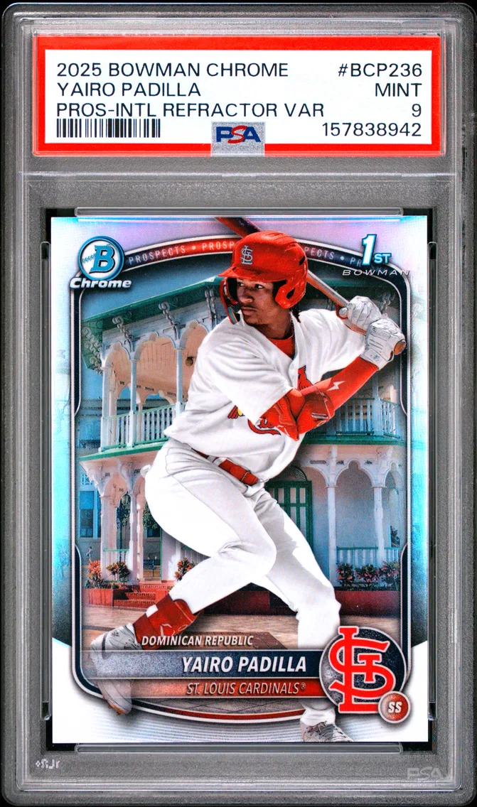 2025 #BCP236 Yairo Padilla PSA 9 Bowman Chrome Prospects