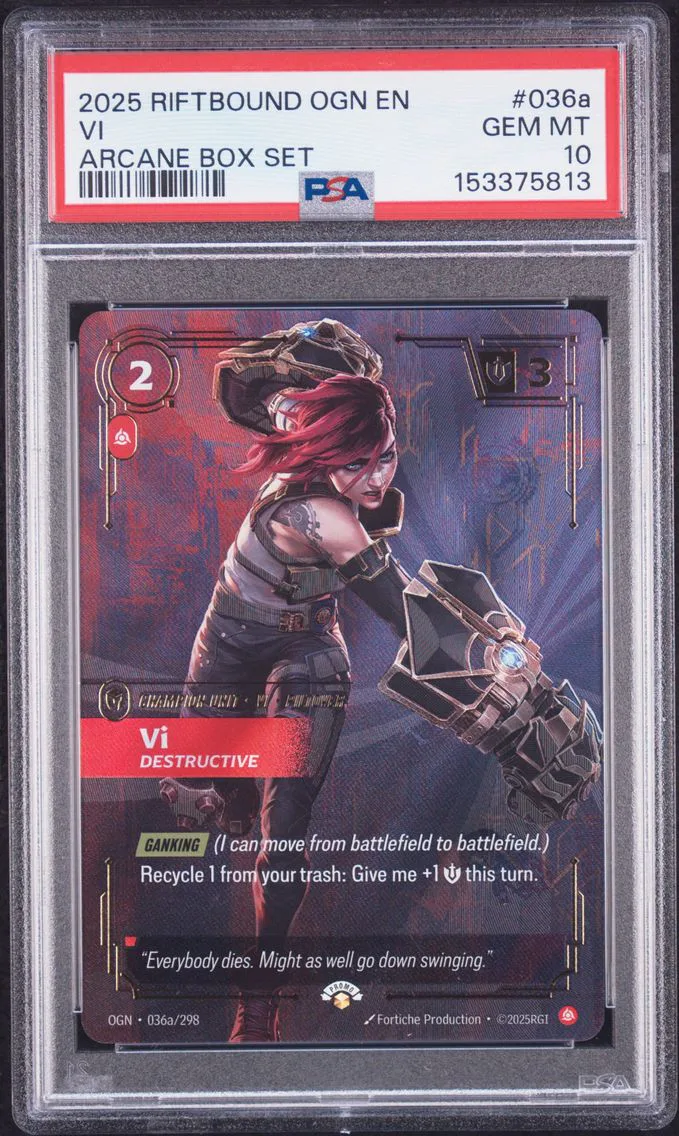 2025 #036a VI - Destructive PSA 10 Riftbound: League of Legends Ogn-Origins