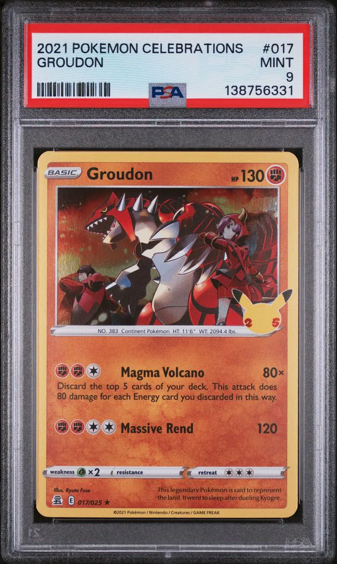 2021 #017 Groudon PSA 9 Celebrations