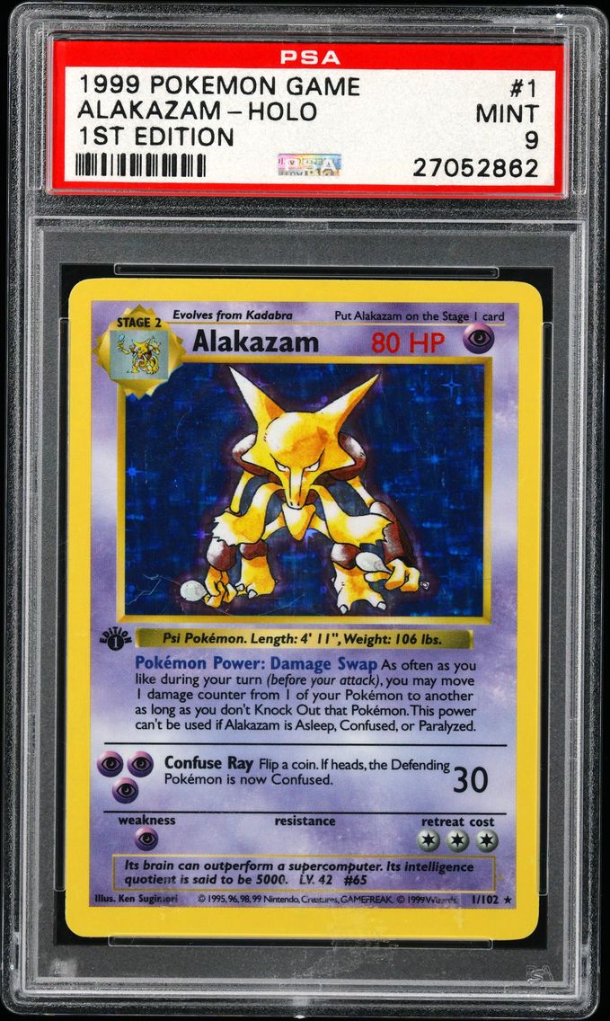 1999 #1 Alakazam-Holo 1st Editio