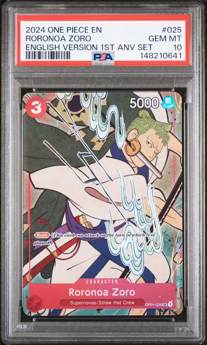 2024 #025 Roronoa Zoro PSA 10 On
