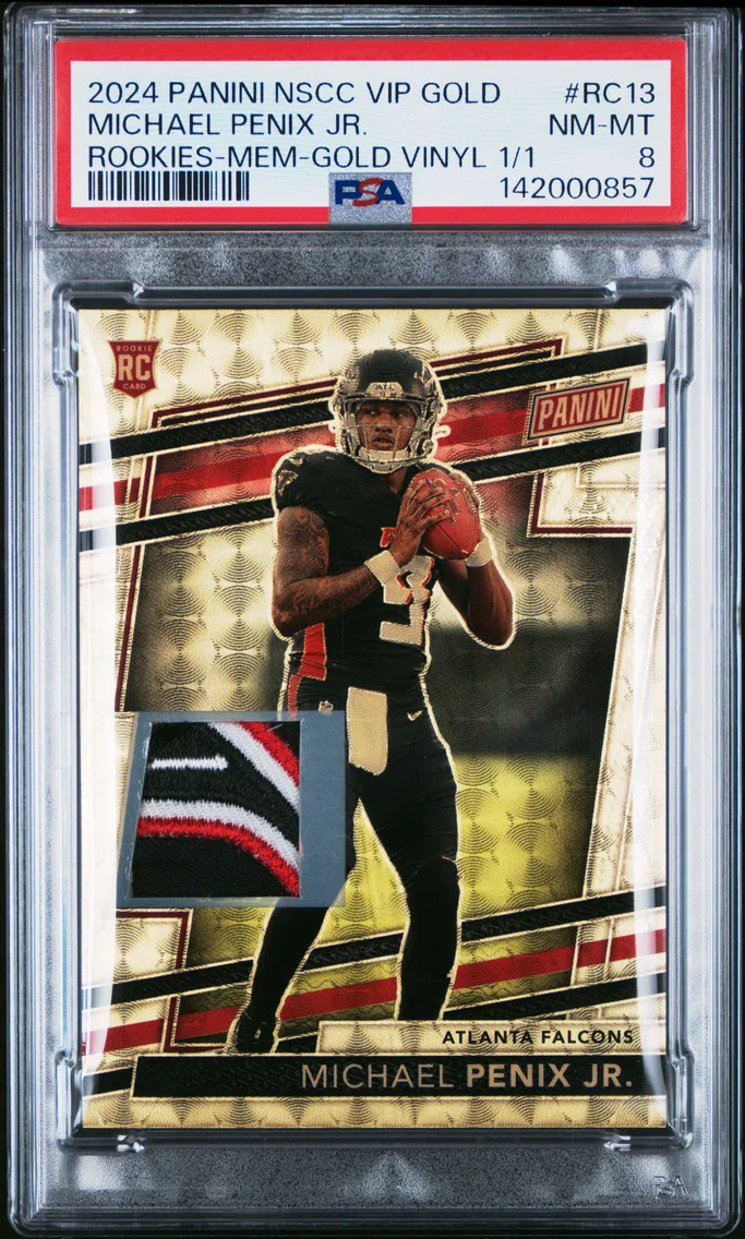 2024 #RC13 Michael Penix Jr. PSA 8 Panini National Sports Collectors Convention VIP Gold Rookies