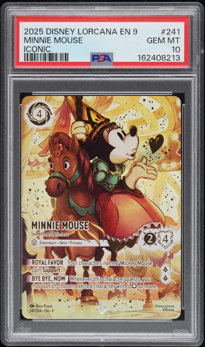 2025 #241 Minnie Mouse - Sweetheart Princess PSA 10 Disney Lorcana EN 9-Fabled