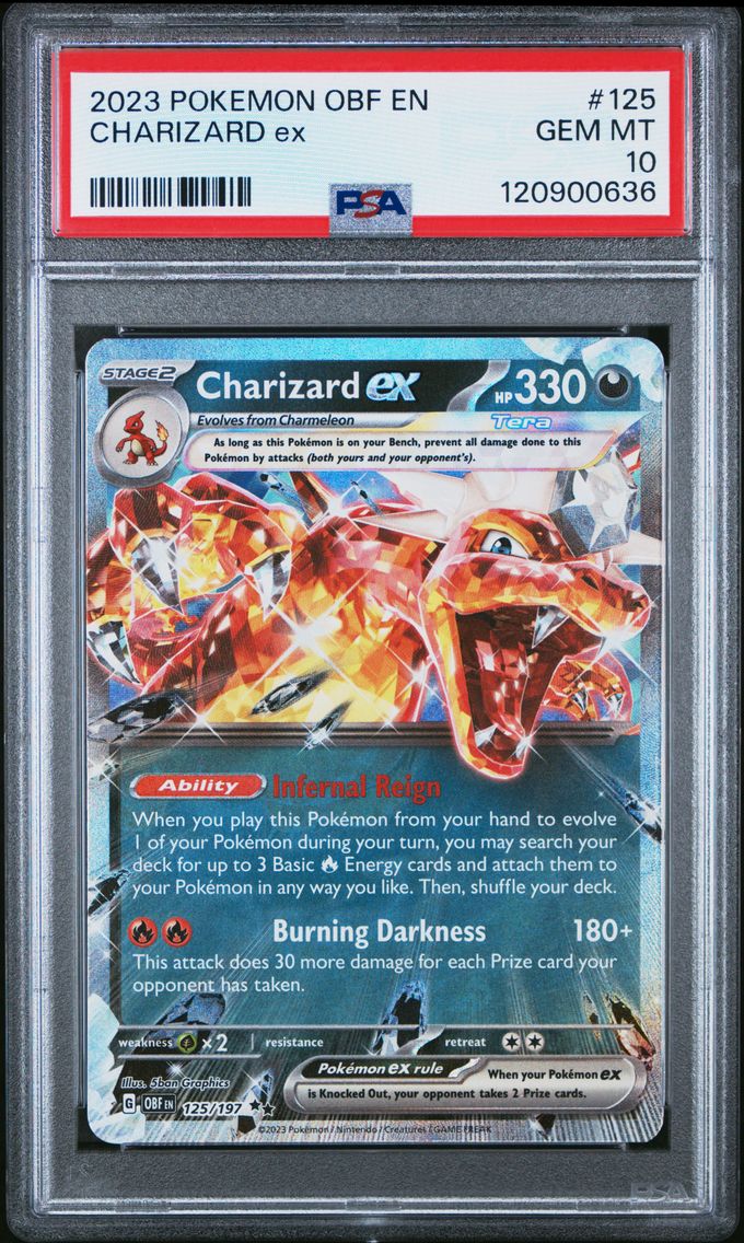 2023 #125 Charizard EX PSA 10 Ob