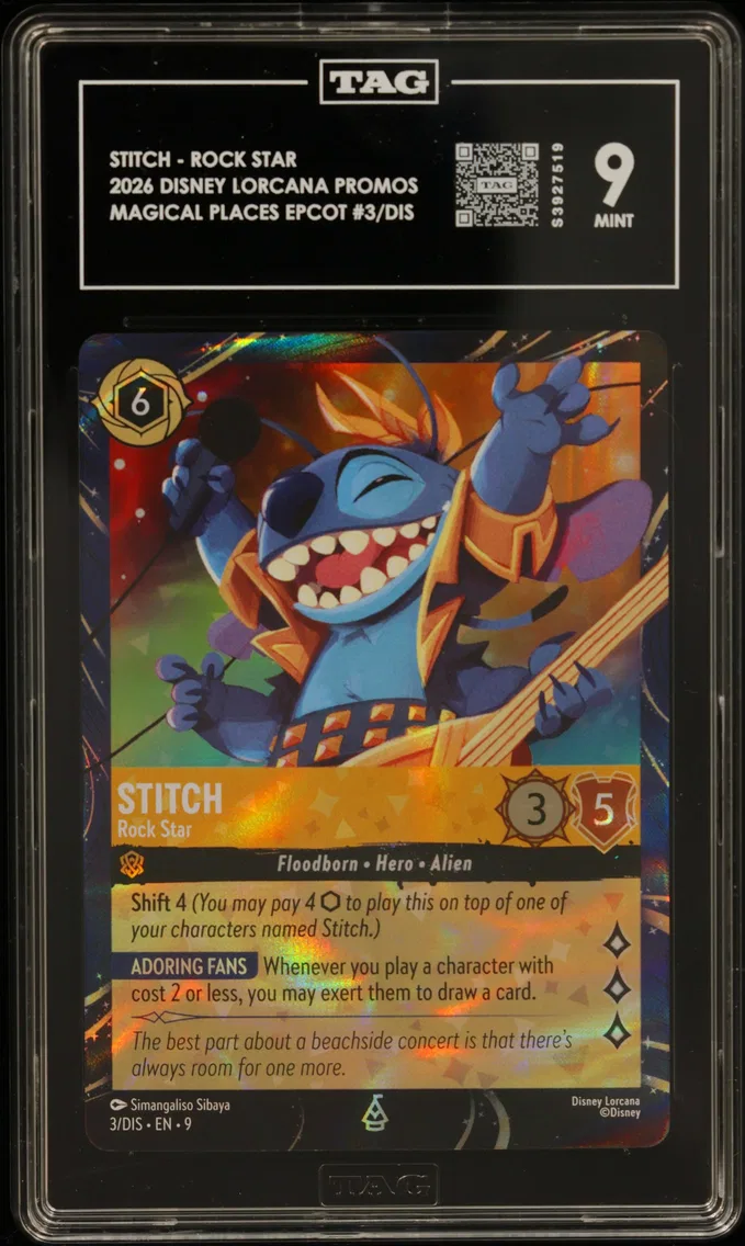 #NA STITCH - ROCK STAR 2026 DISNEY LORCANA PROMOS MAGICAL PLACES EPCOT #3/DIS