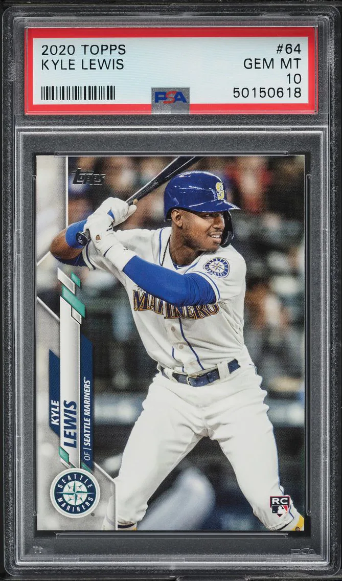 2020 Topps Kyle Lewis ROOKIE #64 PSA 10 GEM MINT