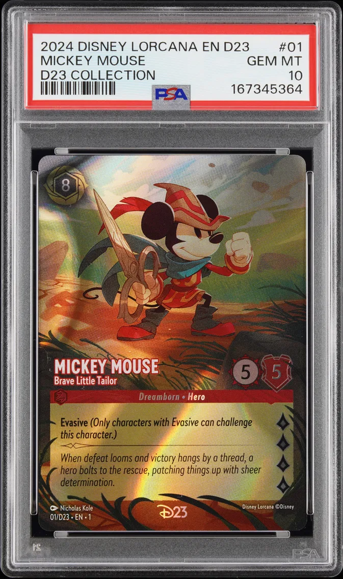 2024 #01 Mickey Mouse - Brave Little Tailor PSA 10 Disney Lorcana EN D23-D23 Expo Promo