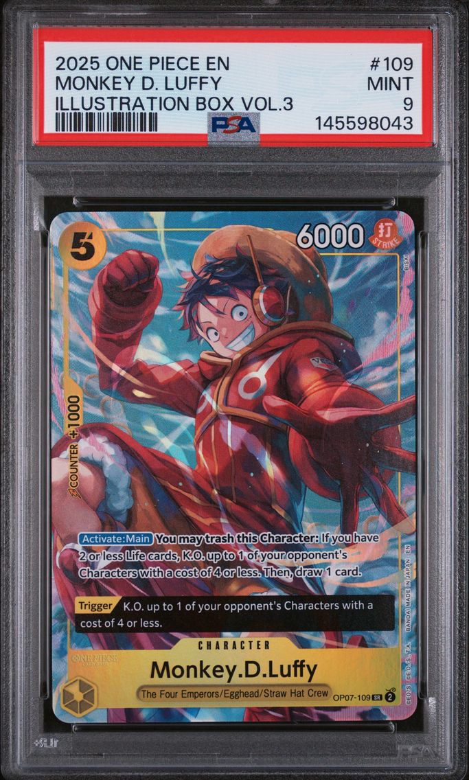2025 #109 Monkey D. Luffy PSA 9 