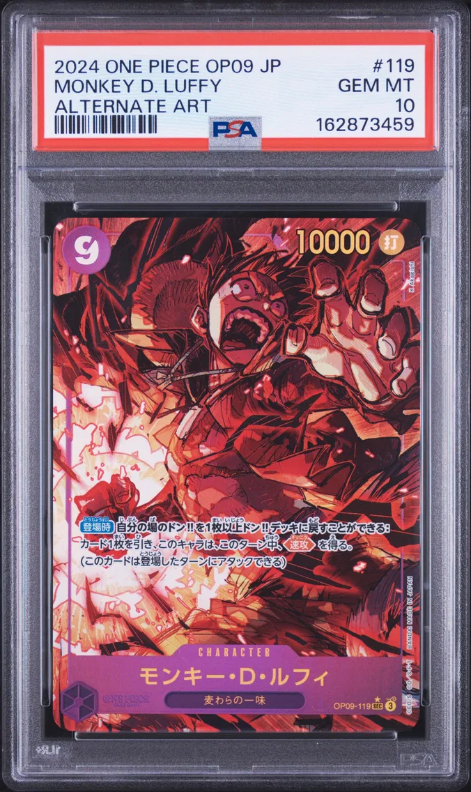 2024 #119 Monkey D. Luffy PSA 10 One Piece Japanese OP09-Emperors in the New World