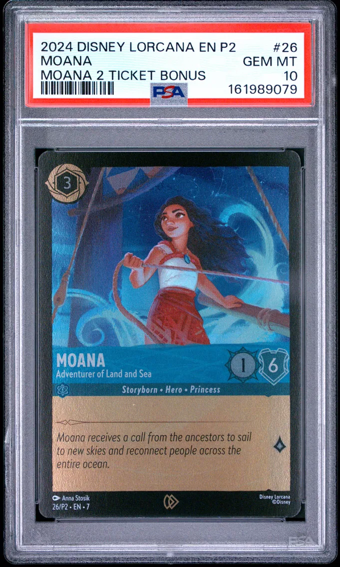 2024 #26 Moana - Adventurer of Land and Sea PSA 10 Disney Lorcana EN P2-Promo
